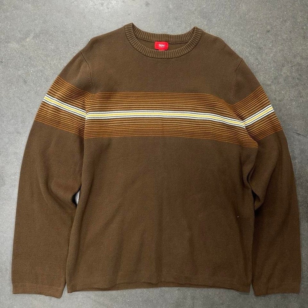 *SOLD* Vintage Massimo Brown Cottage Core striped sweater Size Lg